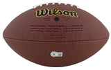 Rams Marshall Faulk Signed Wilson Super Grip Football W/ Case BAS Witnessed