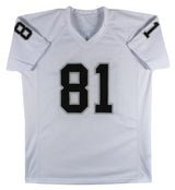 Tim Brown Authentic Signed White Pro Style Jersey Autographed BAS Witnessed