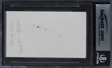 Oscar De La Hoya Boxing Authentic Signed 3x5 Index Card Autographed BAS Slabbed