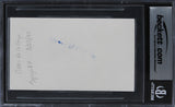 Oscar De La Hoya Boxing Authentic Signed 3x5 Index Card Autographed BAS Slabbed