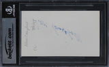 Neve Campbell Scream Authentic Signed 3x5 Index Card Autographed BAS Slabbed