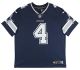 Cowboys Dak Prescott Authentic Signed Navy Blue Nike Elite Jersey BAS Witnessed