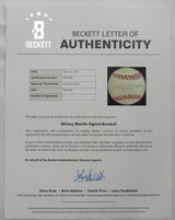 Mickey Mantle Signed Auto Rawlings Baseball Beckett LOA