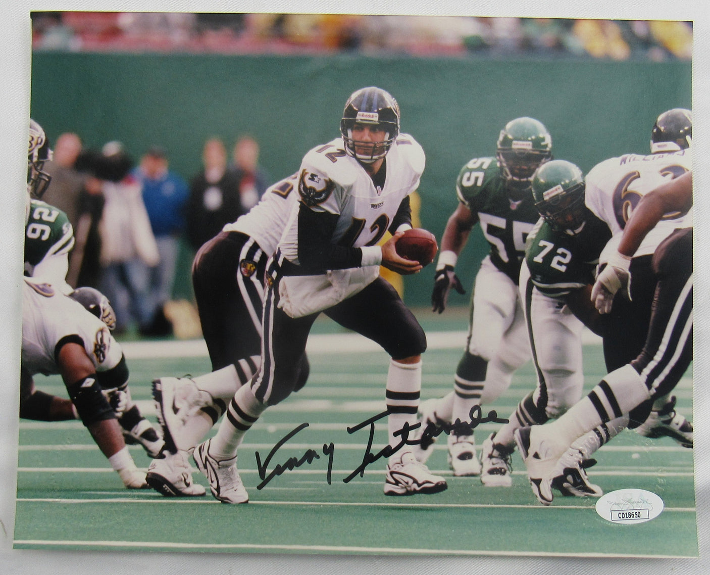 Vinny Testaverde Signed Auto 8x10 Photo JSA CD18650