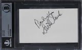 Dick Clark American Bandstand "Best Wishes" Signed 3x5 Index Card BAS Slabbed