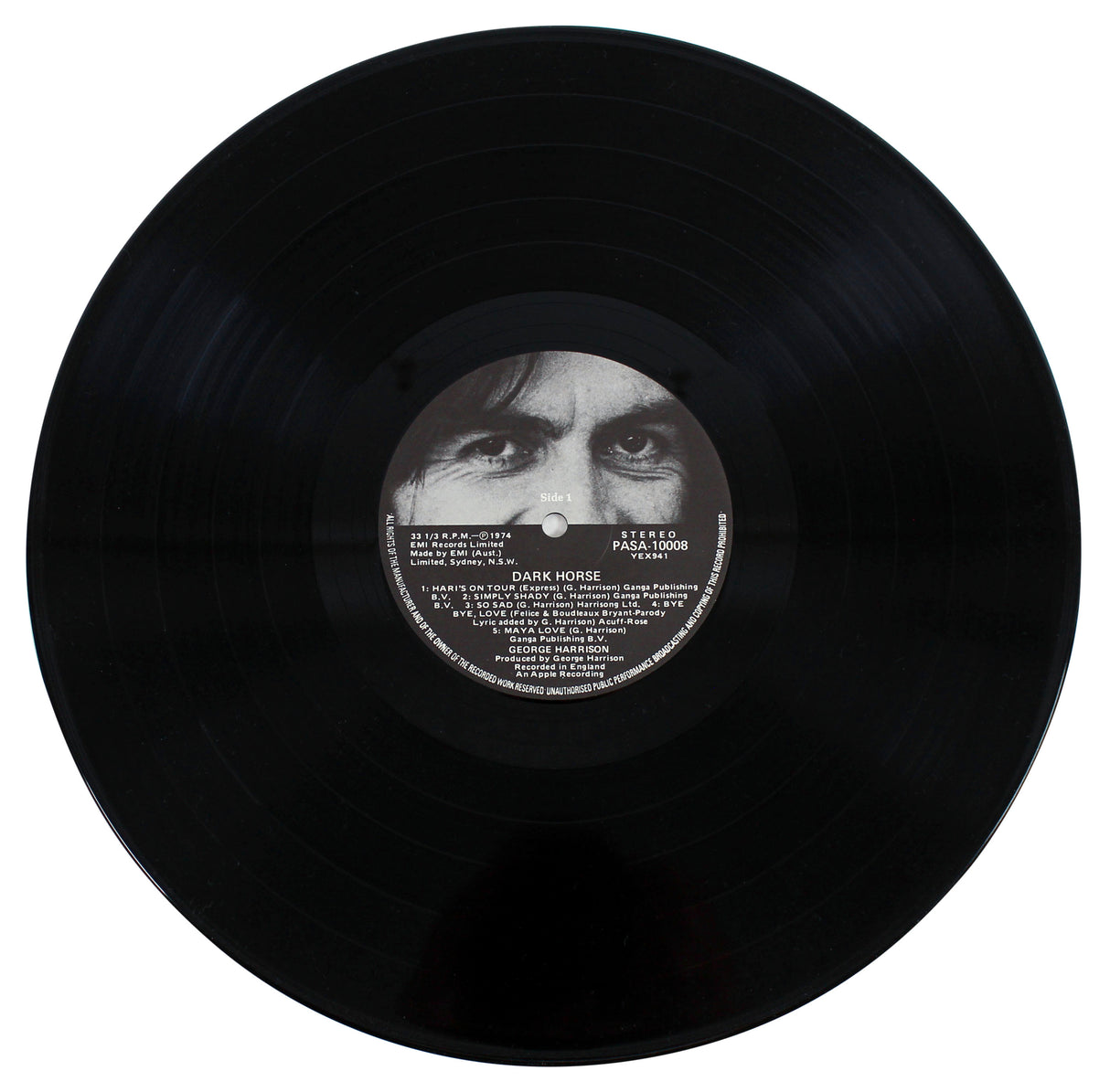 George Harrison Authentic Signed Dark Horse Album Cover W/ Vinyl JSA #BB39754