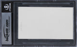 Dick Clark American Bandstand "Best Wishes" Signed 3x5 Index Card BAS Slabbed