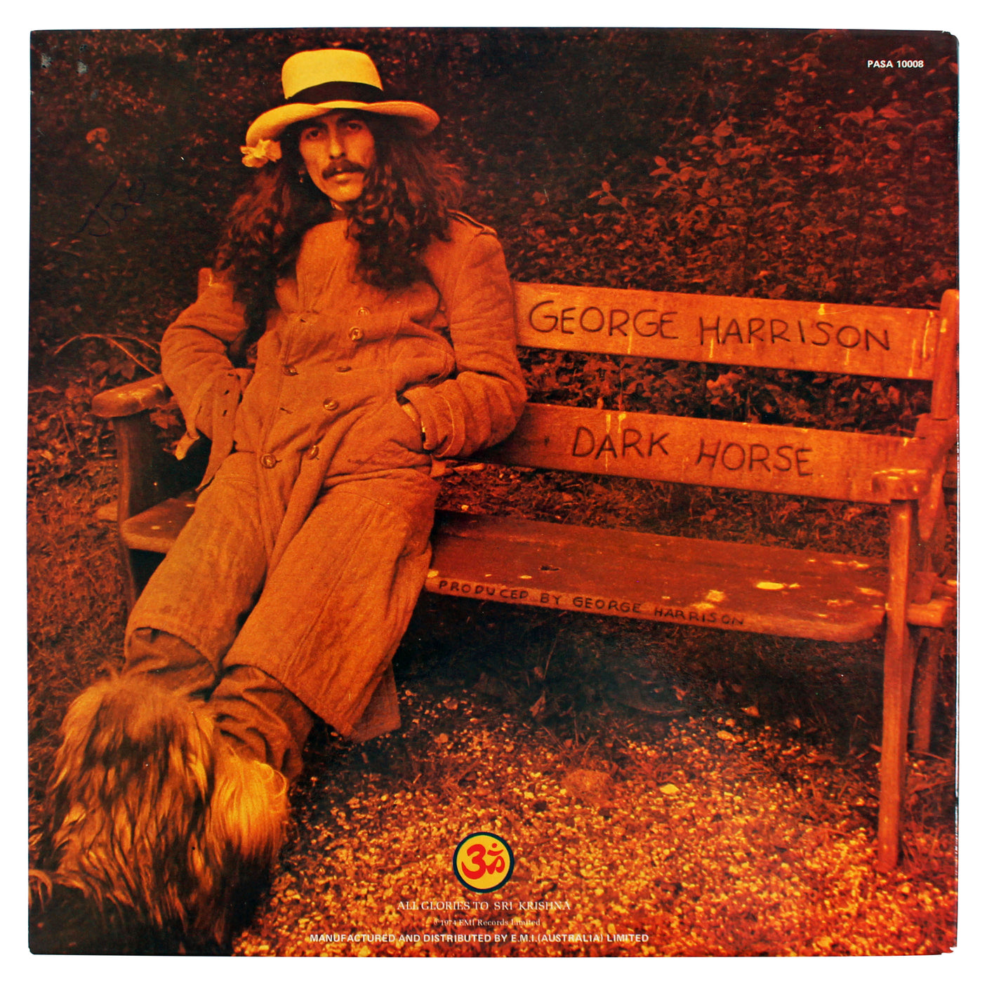 George Harrison Authentic Signed Dark Horse Album Cover W/ Vinyl JSA #BB39754