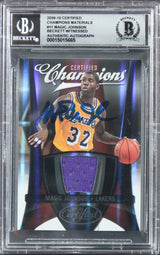 Lakers Magic Johnson Signed 2009 Certified CM #11 #41/99 Auto 10! BAS Slabbed