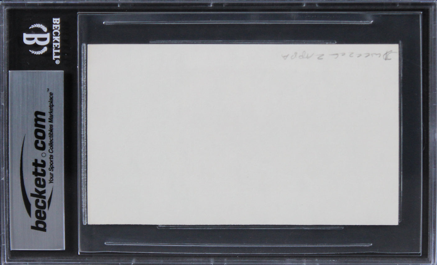 Dweezil Zappa Zappa Plays Zappa Authentic Signed 3x5 Index Card BAS Slabbed