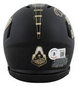 Purdue Mike Alstott Authentic Signed Black Speed Mini Helmet BAS Witnessed