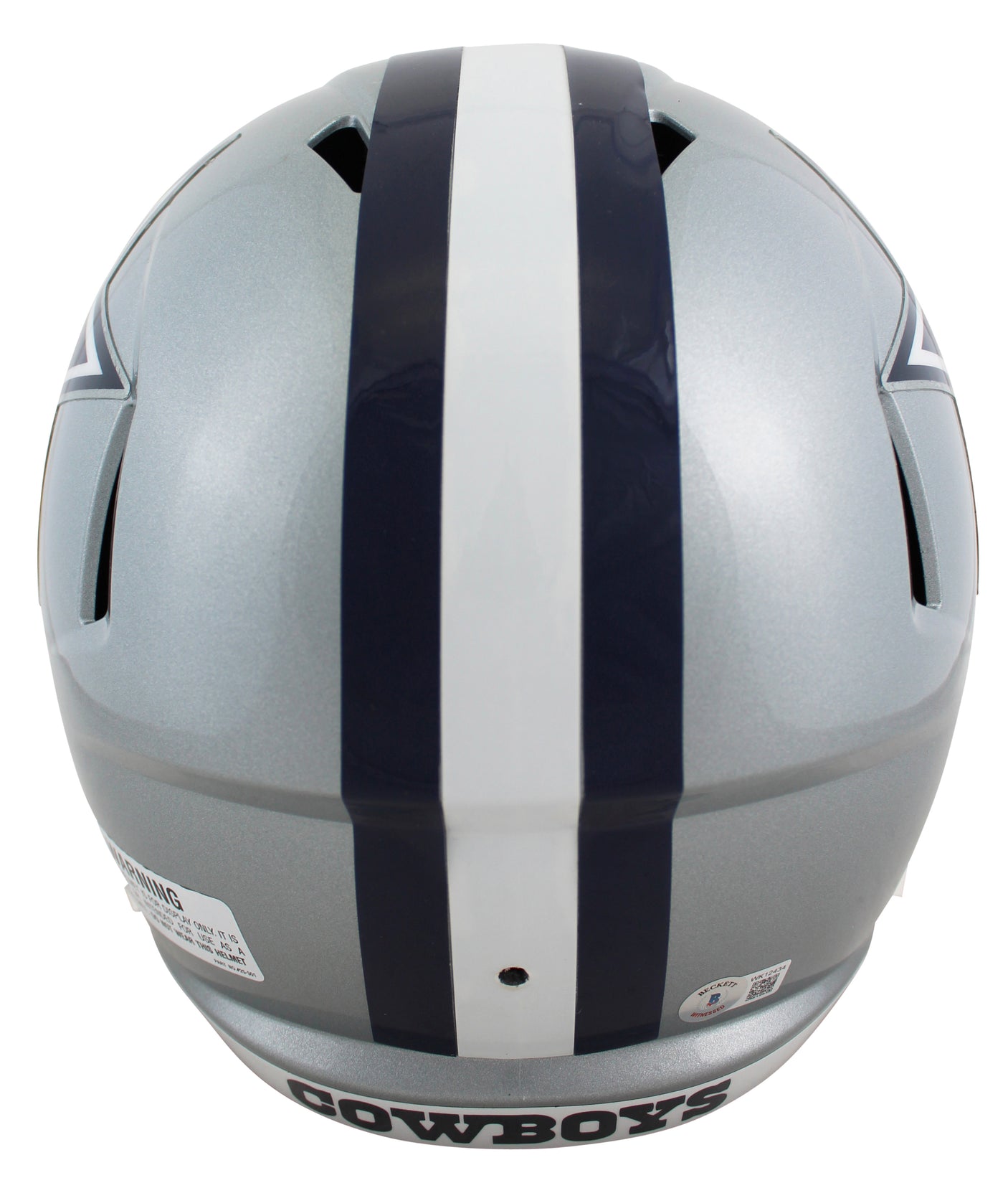 Cowboys Michael Irvin Signed Silver Full Size Speed Rep Helmet BAS Witnessed