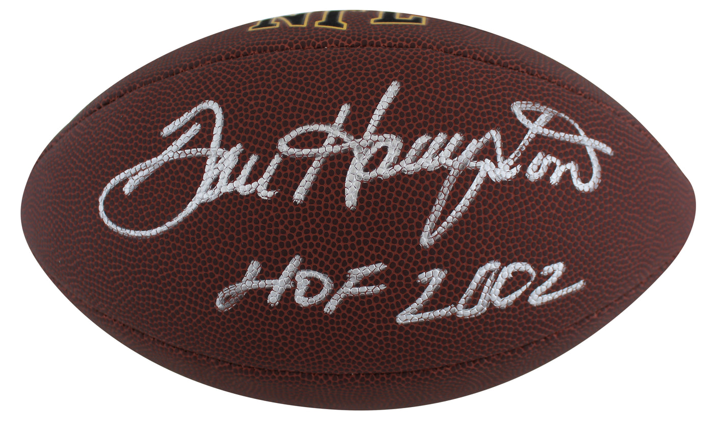 Bears Dan Hampton "HOF 02" Signed Wilson Super Grip Nfl Football BAS Witnessed
