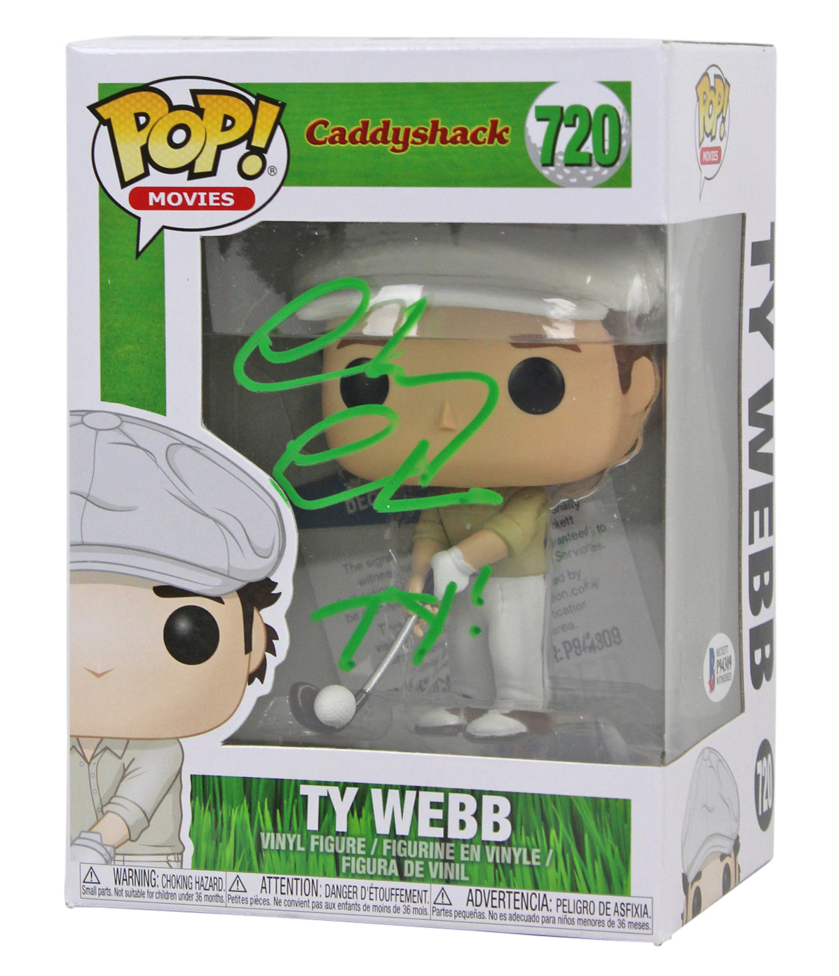 Chevy Chase Caddyshack "Ty!" Signed #720 Funko Pop Vinyl Figure BAS #P94309