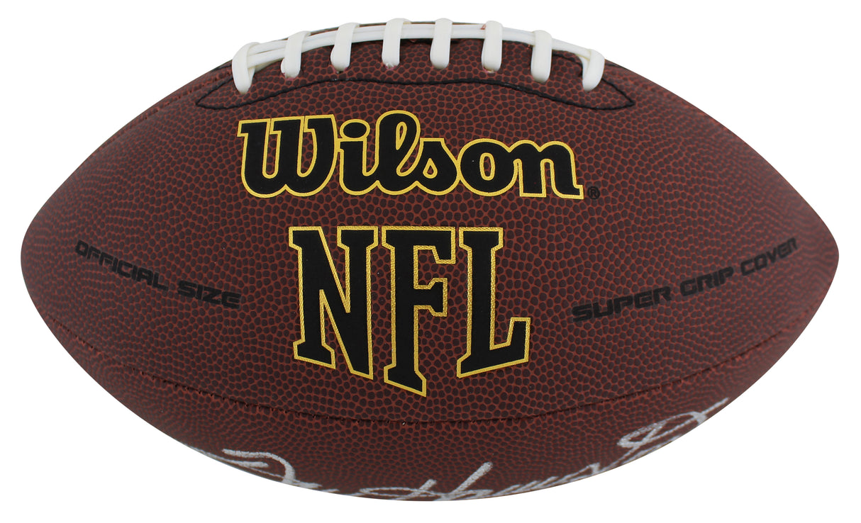 Bears Dan Hampton "HOF 02" Signed Wilson Super Grip Nfl Football BAS Witnessed