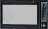 Bruno Kirby City Slickers Authentic Signed 3x5 Index Card BAS Slabbed