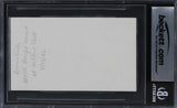 Bruno Kirby City Slickers Authentic Signed 3x5 Index Card BAS Slabbed