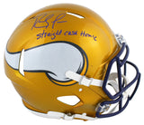 Vikings Randy Moss "SCH" Signed Flash Full Size Speed Proline Helmet BAS Witness