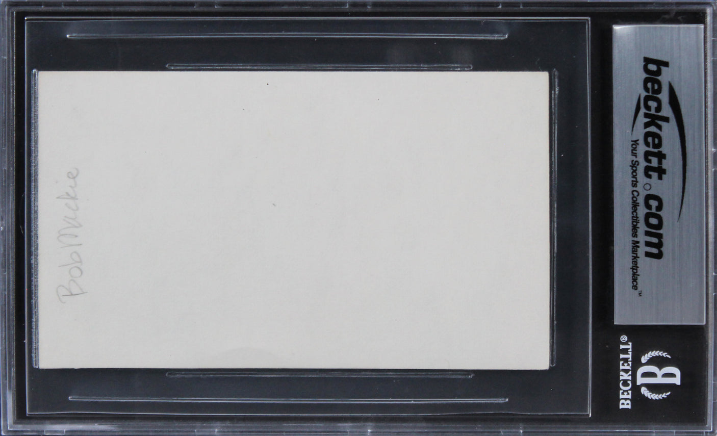Bob Mackie Fashion Designer Authentic Signed 3x5 Index Card BAS Slabbed