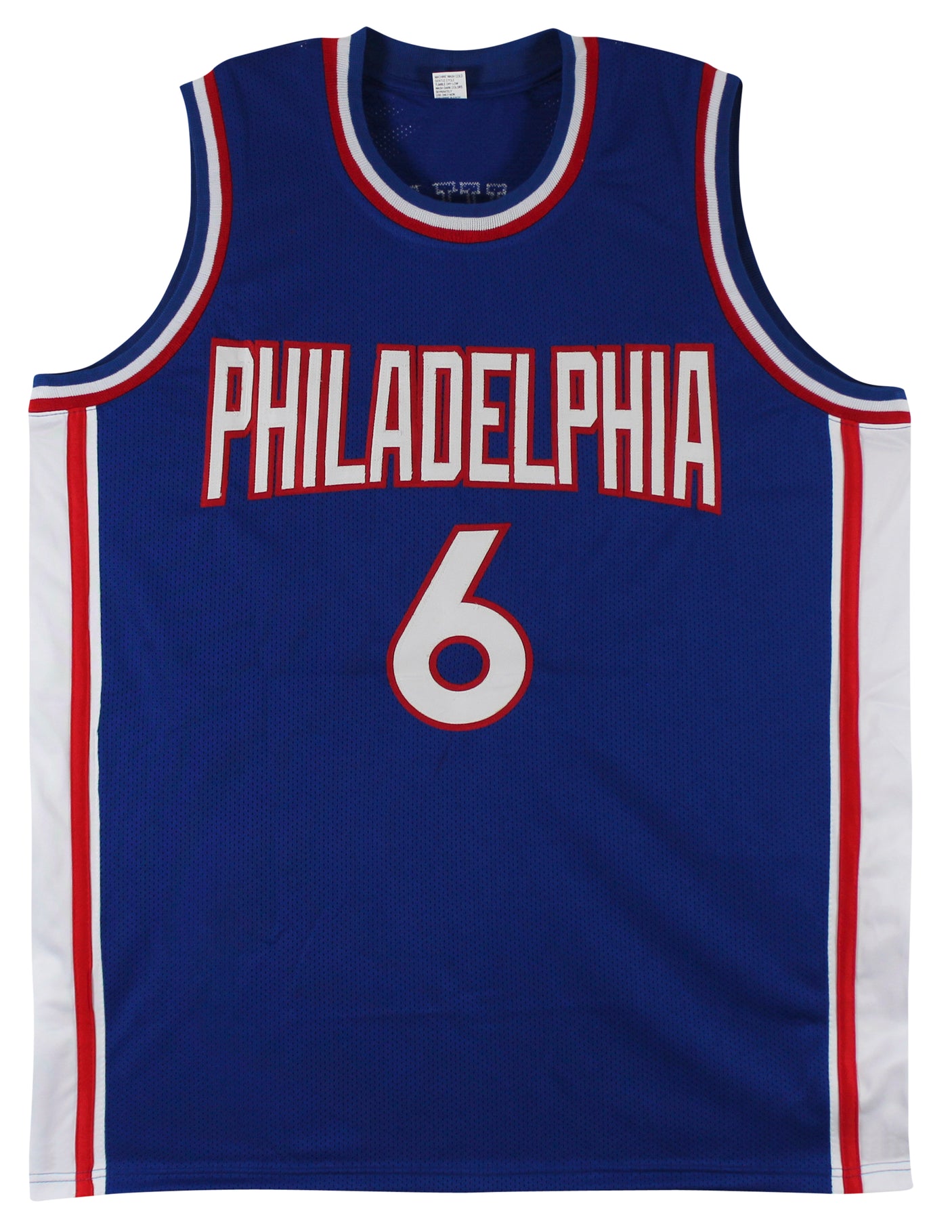 Julius "Dr. J" Erving Authentic Signed Blue Pro Style Jersey BAS Witnessed