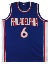 Julius "Dr. J" Erving Authentic Signed Blue Pro Style Jersey BAS Witnessed