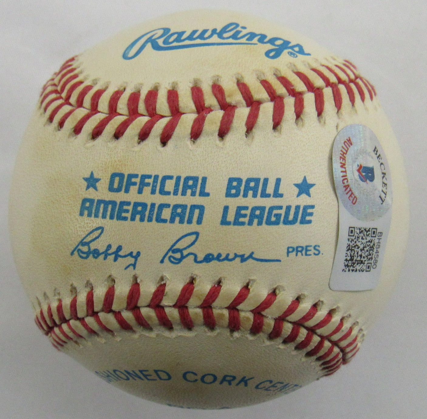 Reggie Jackson Signed Auto Baseball Beckett Hologram