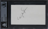Ming-Na Wen Mulan Authentic Signed 3x5 Index Card Autographed BAS Slabbed