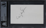 Ming-Na Wen Mulan Authentic Signed 3x5 Index Card Autographed BAS Slabbed