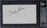 Milton Berle The Milton Berle Show Authentic Signed 3x5 Index Card BAS Slabbed 4