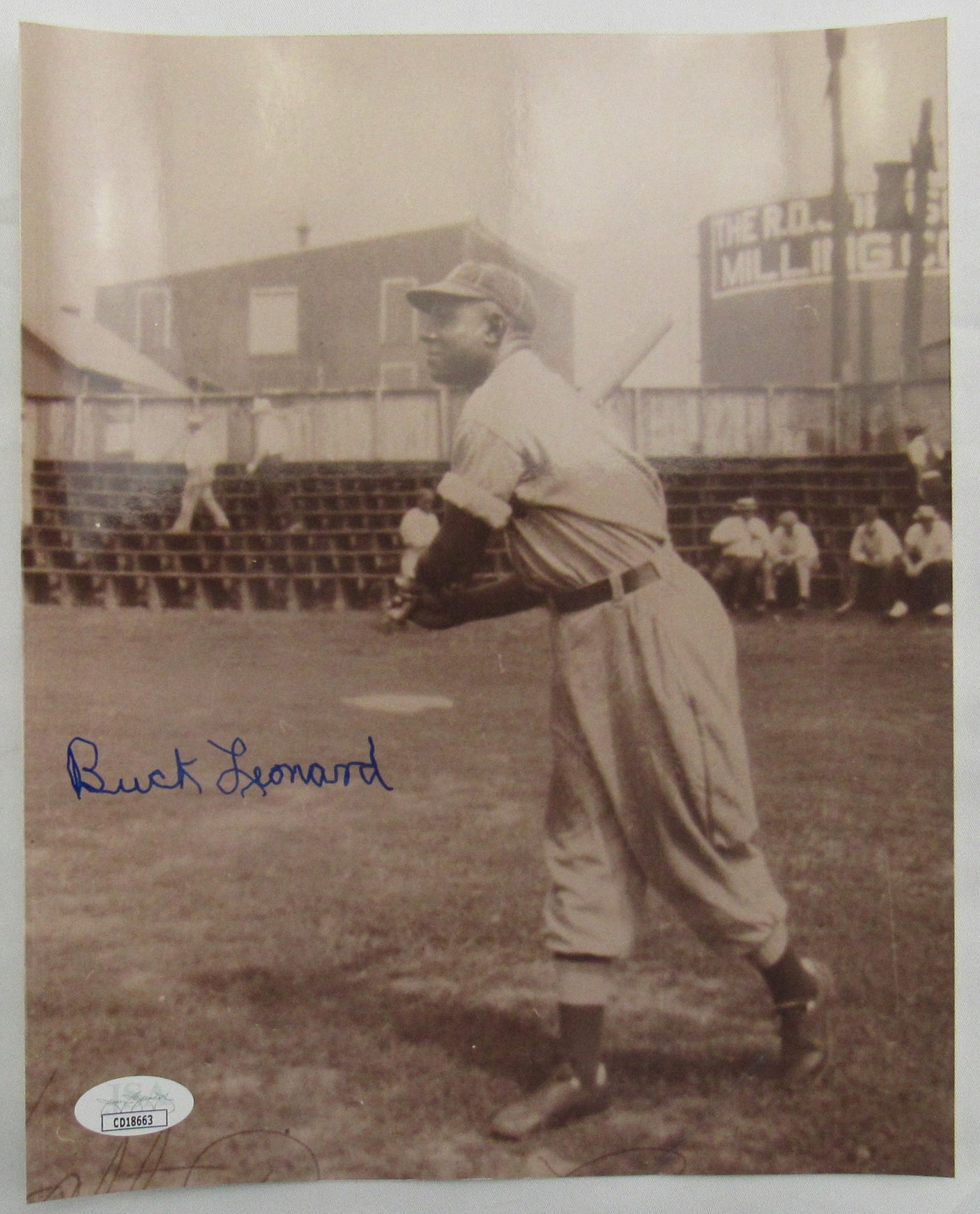 Buck Leonard Signed Auto 8x10 Photo JSA CD18663