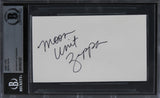 Moon Unit Zappa European Vacation Authentic Signed 3x5 Index Card BAS Slabbed