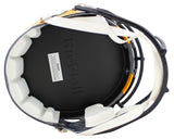 Rams Kurt Warner & Marshall Faulk Signed 81-99 TB F/S Speed Rep Helmet BAS Wit