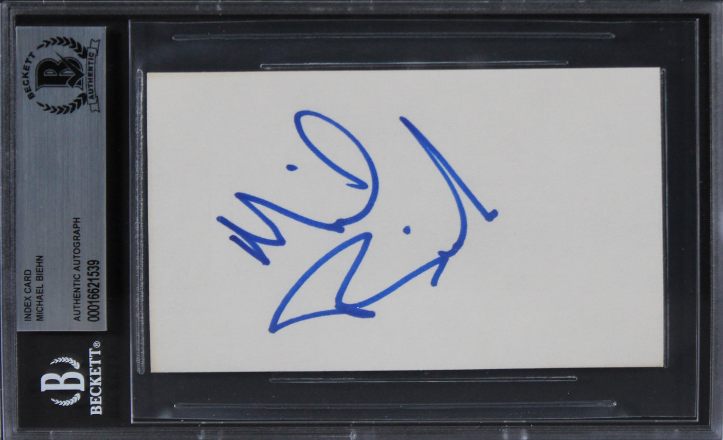 Michael Biehn Terminator Authentic Signed 3x5 Index Card Autographed BAS Slab 2