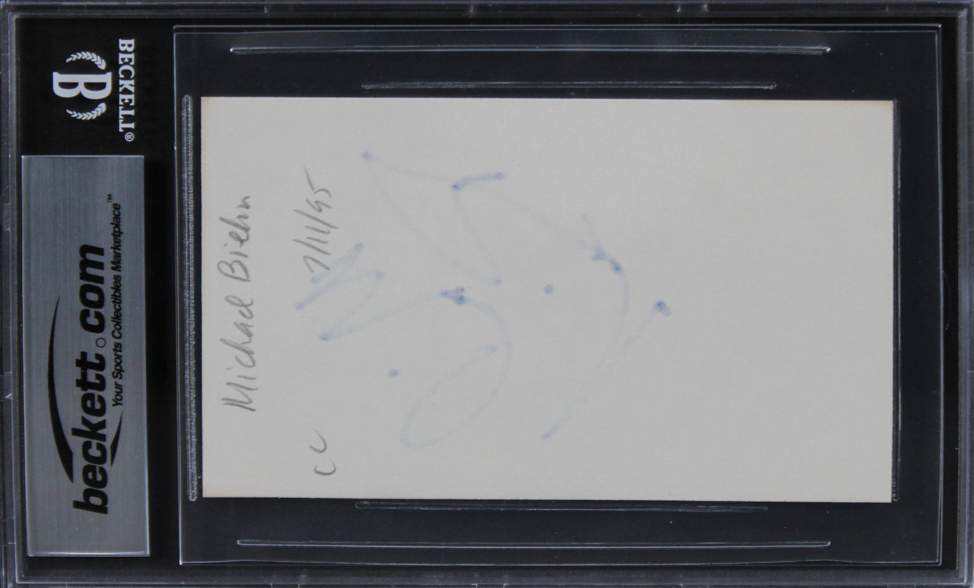 Michael Biehn Terminator Authentic Signed 3x5 Index Card Autographed BAS Slab 2