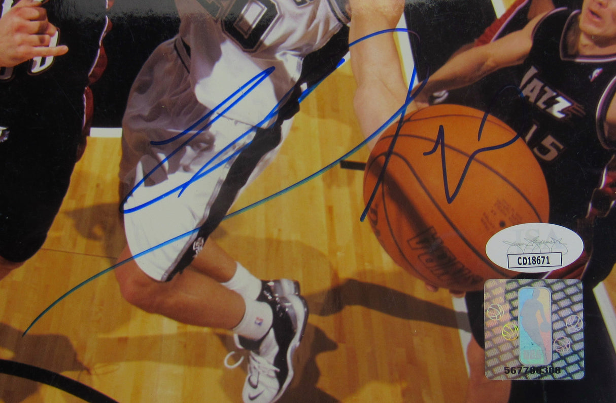Manu Ginobili Signed Auto 8x10 Photo JSA CD18671