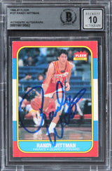 Hawks Randy Wittman Authentic Signed 1986 Fleer #127 Card Auto 10! BAS Slabbed