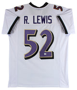 Ray Lewis Authentic Signed White Pro Style Jersey Autographed BAS Witnessed