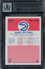 Hawks Randy Wittman Authentic Signed 1986 Fleer #127 Card Auto 10! BAS Slabbed