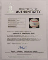Whitey Ford Yogi Berra Signed Auto Rawlings Baseball Beckett LOA