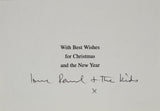 Paul McCartney "Love & The Kids" Signed 6.5x9 Christmas Greeting Card BAS