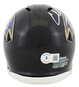 Ravens Ed Reed Authentic Signed Speed Mini Helmet Mirrored w/ Case BAS Witnessed