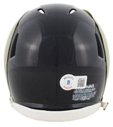 Rams Marshall Faulk Authentic Signed 00-16 TB Speed Mini Helmet BAS Witnessed