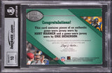 Kurt Warner & Eric Dickerson Signed 2002 Fleer TB QB #3 Card Auto 10! BAS Slab