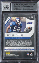 Giants Lawrence Taylor Signed 2019 Panini Prizm Pink #293 Card Auto 10! BAS Slab