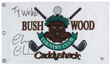 Chevy Chase Caddyshack "Ty Webb" Signed Bushwood Country Club Flag BAS #WZ76673