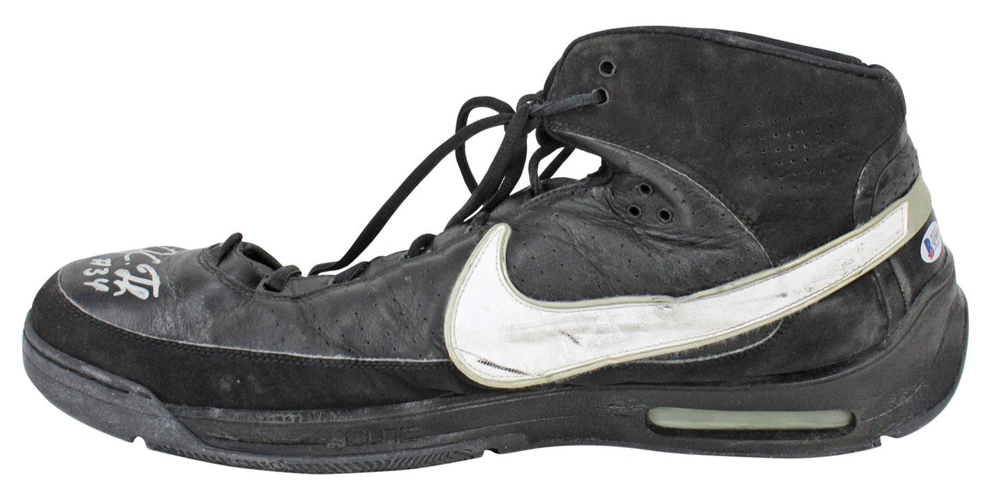 Kings Jason Thompson Signed 2008 Game Used Nike Vis Air Sweet TB Shoes BAS
