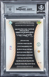 Magic Johnson & Larry Bird Signed 2005 Ultimate Patches DPJB 40/40 Card BAS Slab