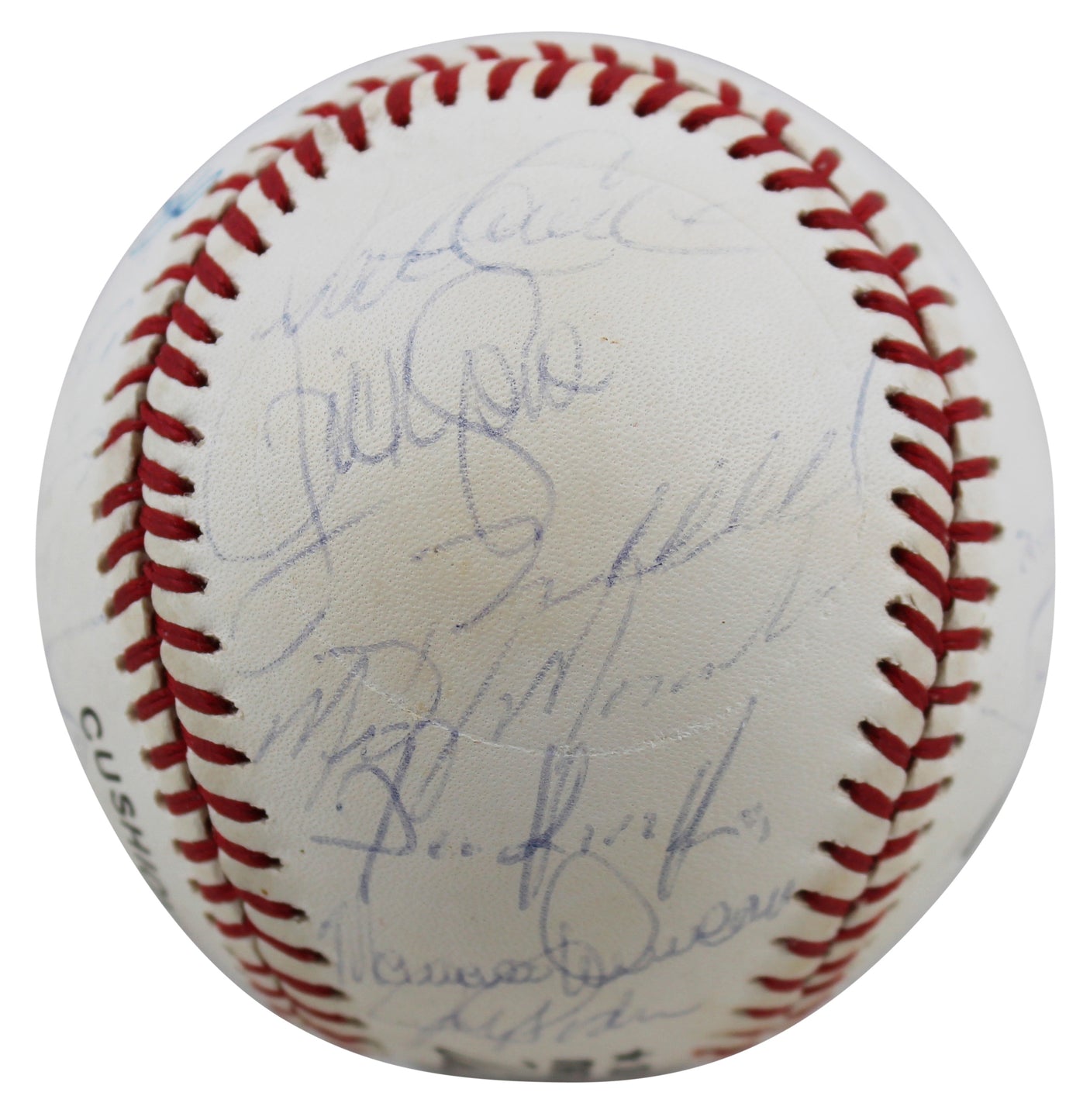 1992 (26) Phillies Fregosi, Podres & Hollins Signed Oal Baseball BAS #AA03194