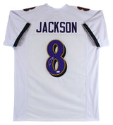Lamar Jackson Authentic Signed White Pro Style Jersey Autographed JSA