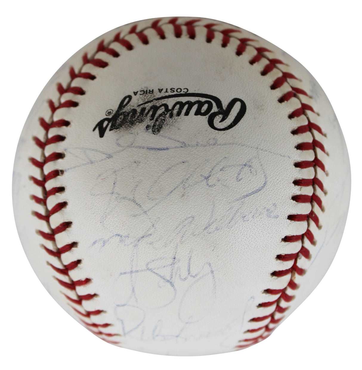 1992 (26) Phillies Fregosi, Podres & Hollins Signed Oal Baseball BAS #AA03194